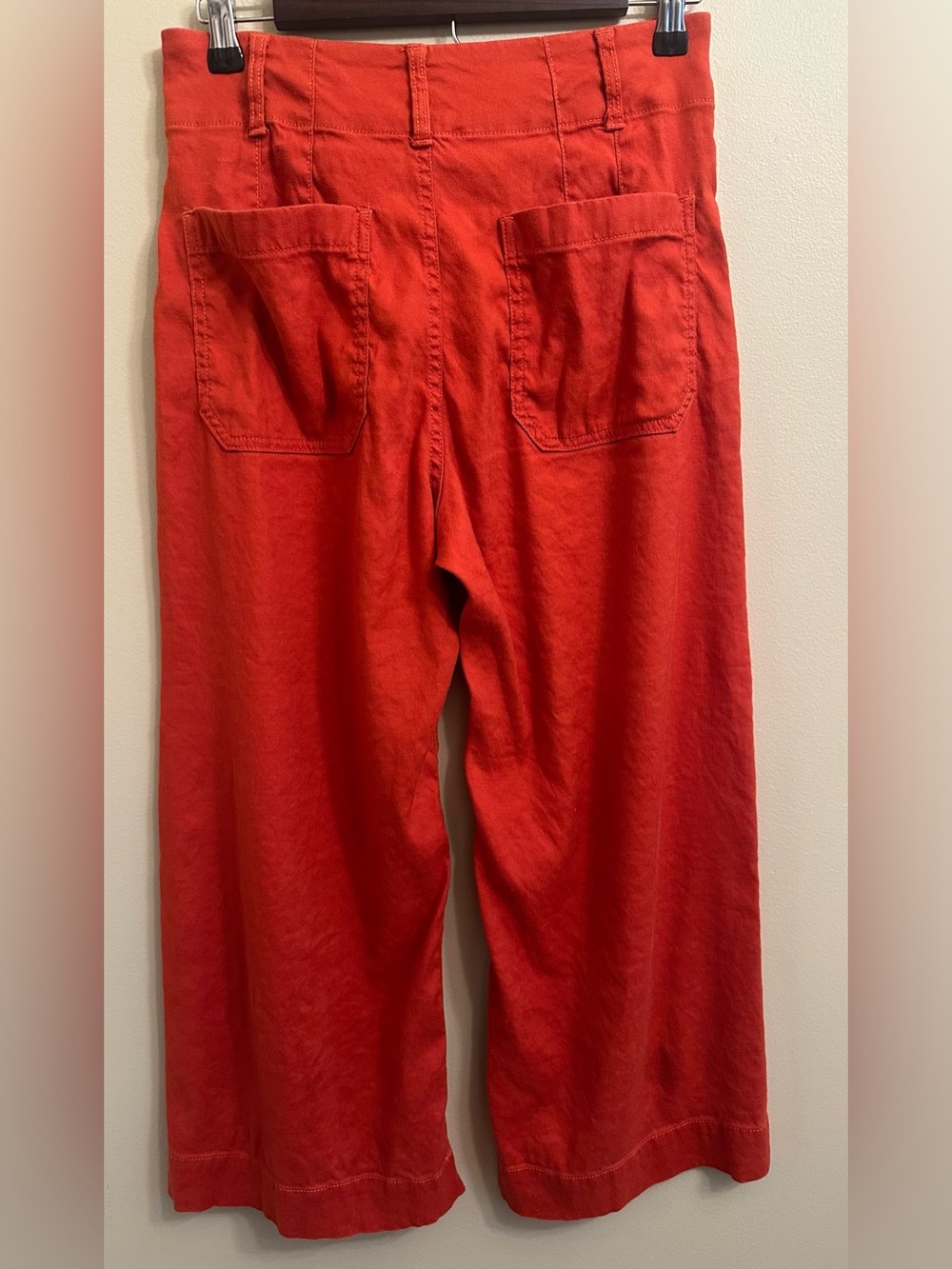 Anthropologie Maeve The Colette Wide Leg Pants Burnt Orange High Rise 28P 1128 - Picture 12 of 12